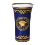 Versace vaso 34 cm medusa blu