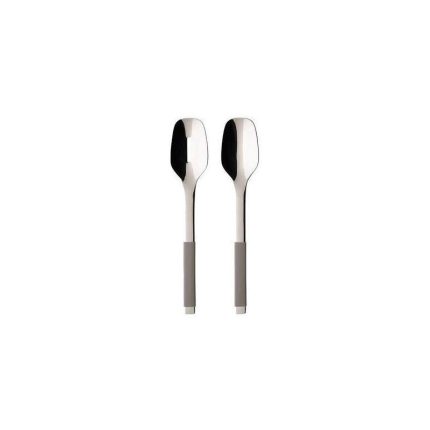 Villeroy & boch set di 2 posate da insalata s+ taupe