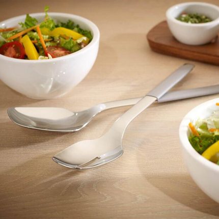 Villeroy & boch set di 2 posate da insalata s+ taupe