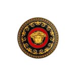 Versace piatto piano 10 cm medusa rosso