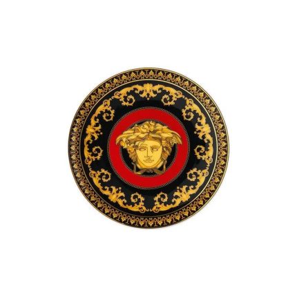 Versace piatto piano 10 cm medusa rosso