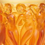 Lalique vaso bacchantes ambra