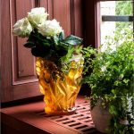 Lalique vaso bacchantes ambra