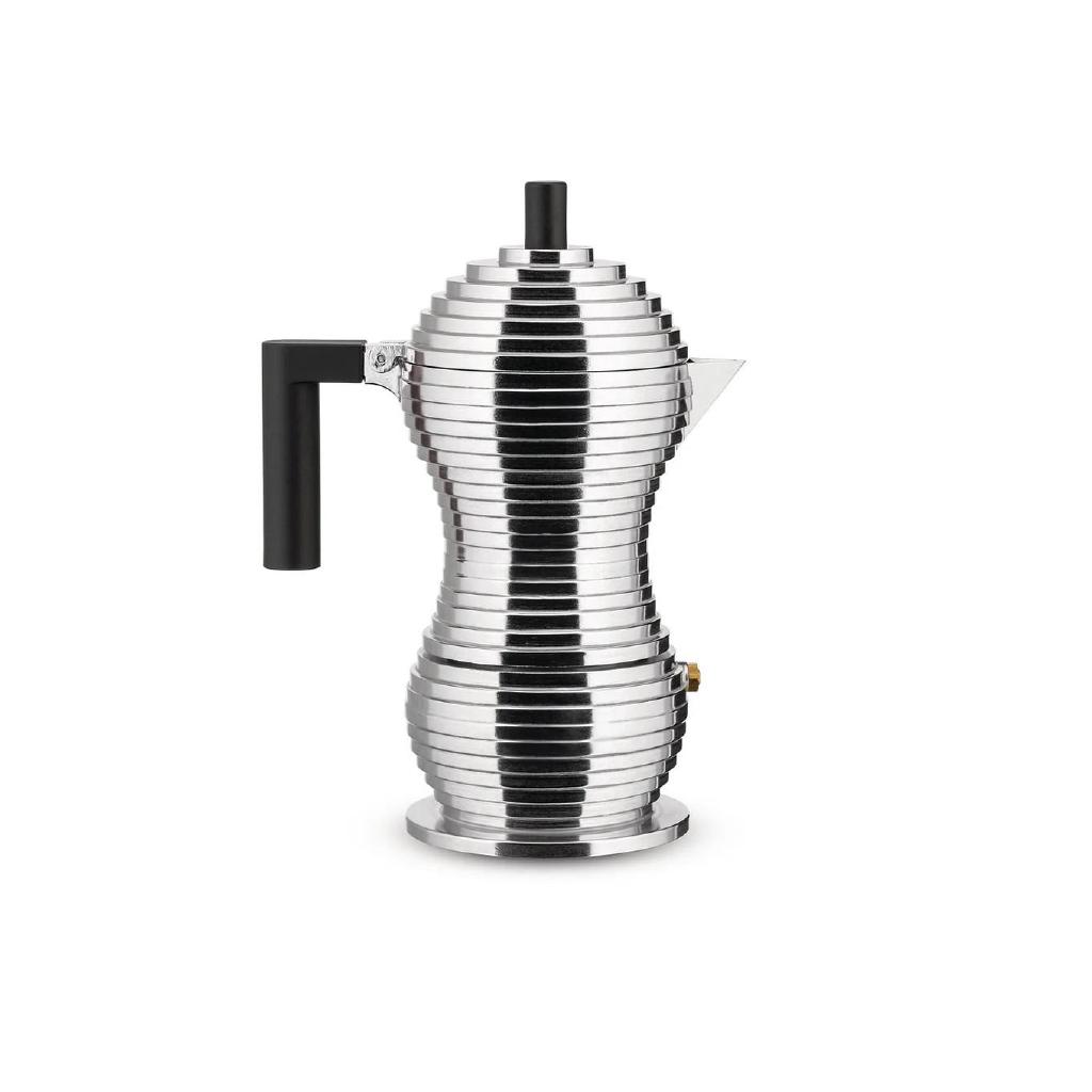 Alessi caffettiera 3 tazze con manico nero Pulcina Alessi caffettiera 3 tazze con manico nero Pulcina
