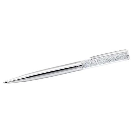 Swarovski penna a sfera crystalline tono argentato cromato