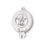 Rosenthal Medaglione sopraculla Angelo abbraccio 12x6 Cm