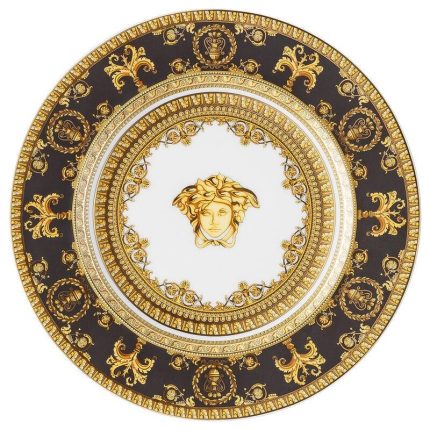 Versace piatto piano 18 cm i love baroque nero