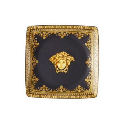 Versace coppetta quadrata 12 cm i love baroque nero