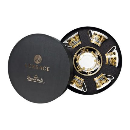 Versace set di 6 tazze the con piattini prestige gala