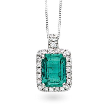 Donnaoro collierino con smeraldo e diamanti
