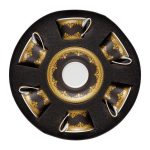 Versace set di 6 tazze the con piattini i love baroque nero