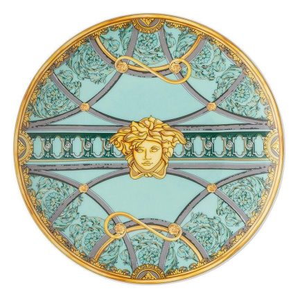Versace piatto piano 17 cm scala palazzo verde