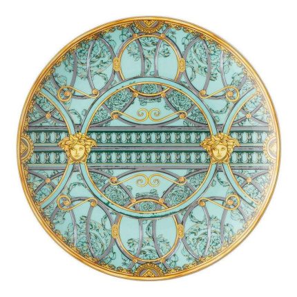 Versace piatto piano 21 cm scala palazzo verde