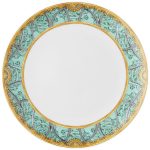 Versace piatto piano 28 cm scala palazzo verde