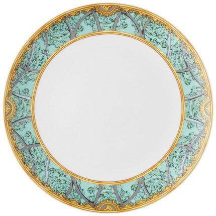 Versace piatto piano 28 cm scala palazzo verde