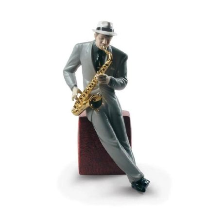 Lladro sassofonista jazz