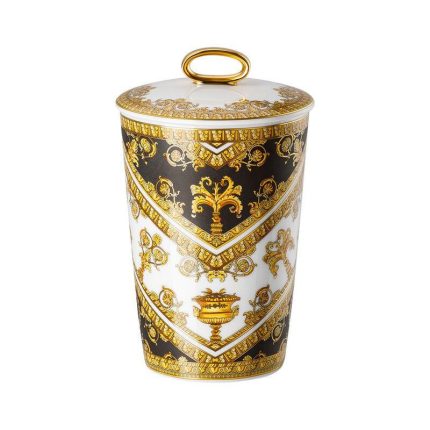 Versace candeliere con candela profumata e coperchio i love baroque