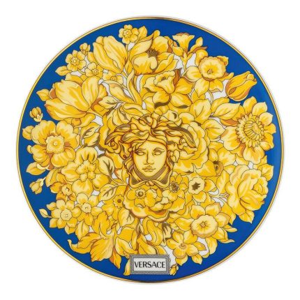 Versace piatto piano 17 cm medusa rhapsody blu