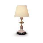 Lladro lampada da tavola firefly oro e rosa