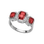 Donnaoro anello con rubino e diamanti