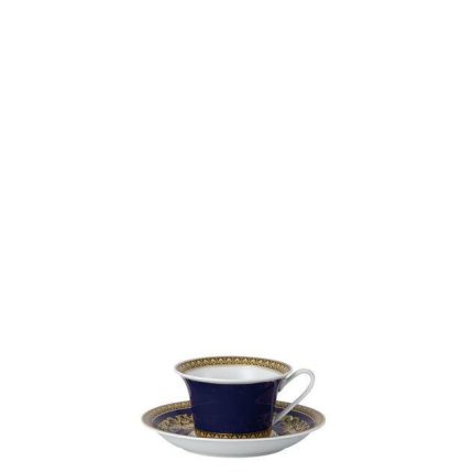 Versace tazza the con piattino medusa blu