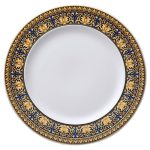 Versace piatto piano 22 cm medusa blu