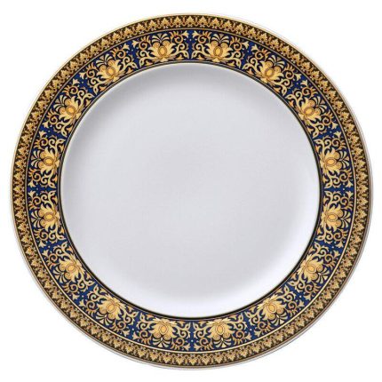 Versace piatto piano 22 cm medusa blu