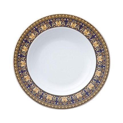 Versace piatto fondo 22 cm medusa blu