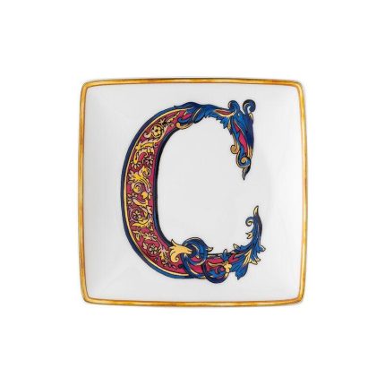 Versace coppetta quadrata 12 cm lettera C holiday alphabet