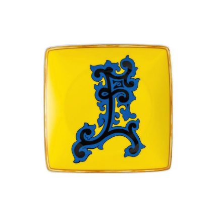 Versace coppetta quadrata 12 cm lettera E holiday alphabet