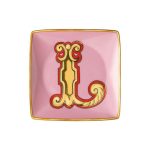 Versace coppetta quadrata 12 cm lettera L holiday alphabet