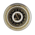 Versace piatto piano 17 cm lettera N virtus alphabet