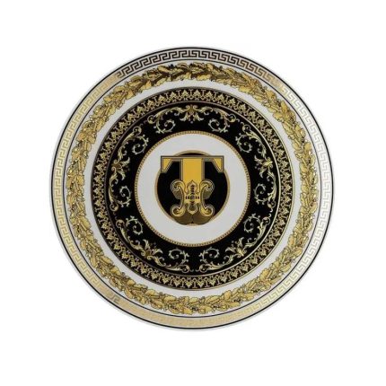 Versace piatto piano 17 cm lettera T virtus alphabet