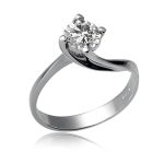 Donnaoro luce anello solitario con diamante