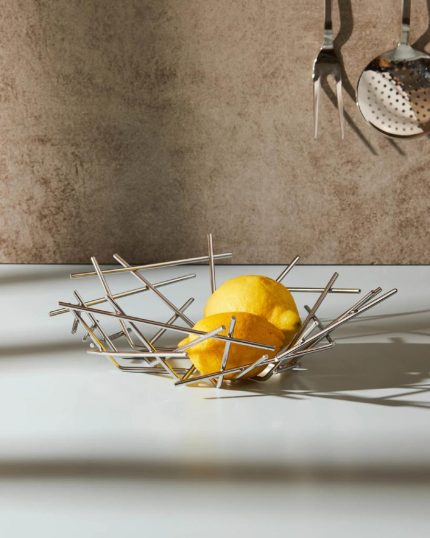 Alessi cestino acciaio lucido blow up