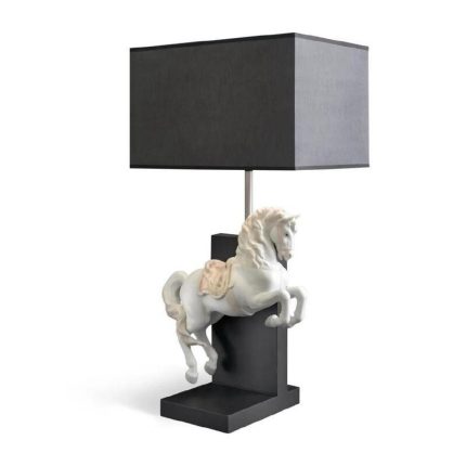 Lladro lampada cavallo in courbette
