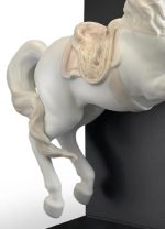 Lladro lampada cavallo in courbette
