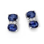 Donnaoro luce orecchini con zaffiri e diamanti