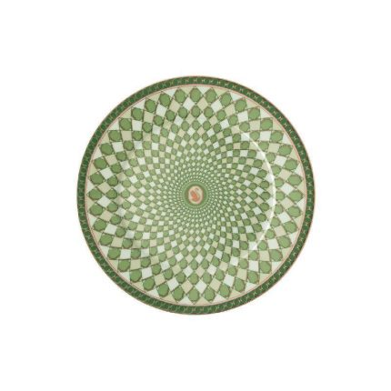 Swarovski x Rosenthal piatto piano 18 cm verde signum