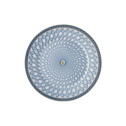 Swarovski x Rosenthal piatto piano 18 cm azzurro signum