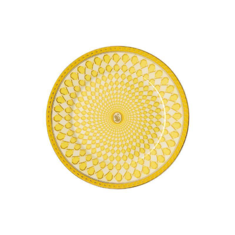 Swarovski x Rosenthal piatto piano 18 cm giallo signum