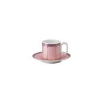 Swarovski x Rosenthal tazza caffe rosa con piattino signum