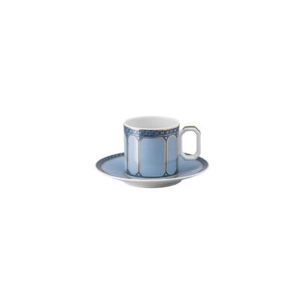 Swarovski x Rosenthal tazza caffe azzurra con piattino signum
