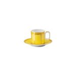 Swarovski x Rosenthal tazza caffe gialla con piattino signum