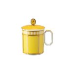 Swarovski x Rosenthal bicchiere giallo con coperchio signum