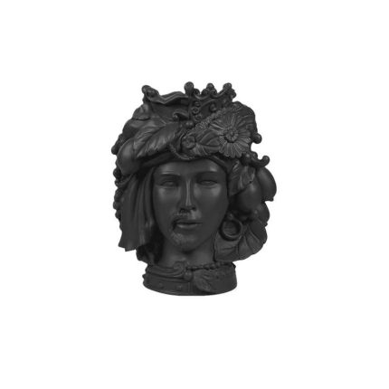 Baci milano vaso nero 38 cm teste matte