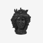 Baci milano vaso nero 38 cm teste matte