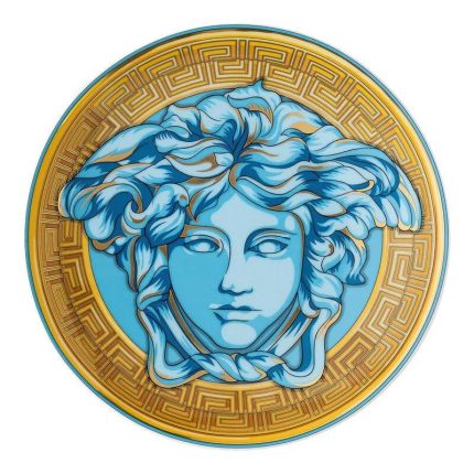 Versace piatto piano 17 cm medusa amplified blue
