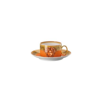 Versace tazza the con piattino medusa amplified orange