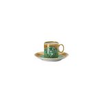 Versace tazza espresso con piattino medusa amplified green